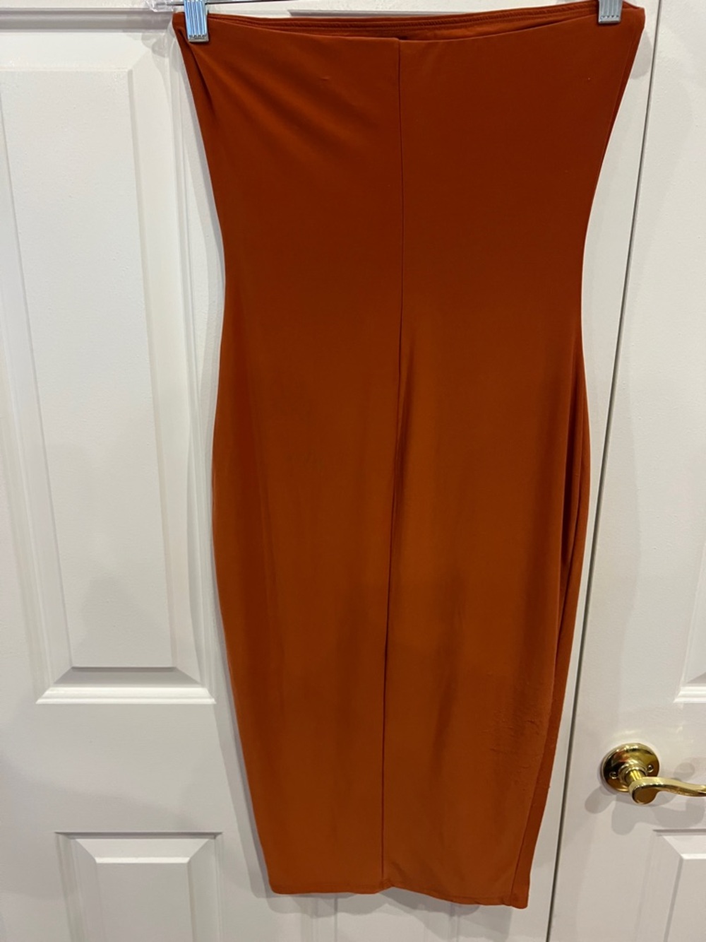Strapless Rust Midi Dress - Picture 6 of 6